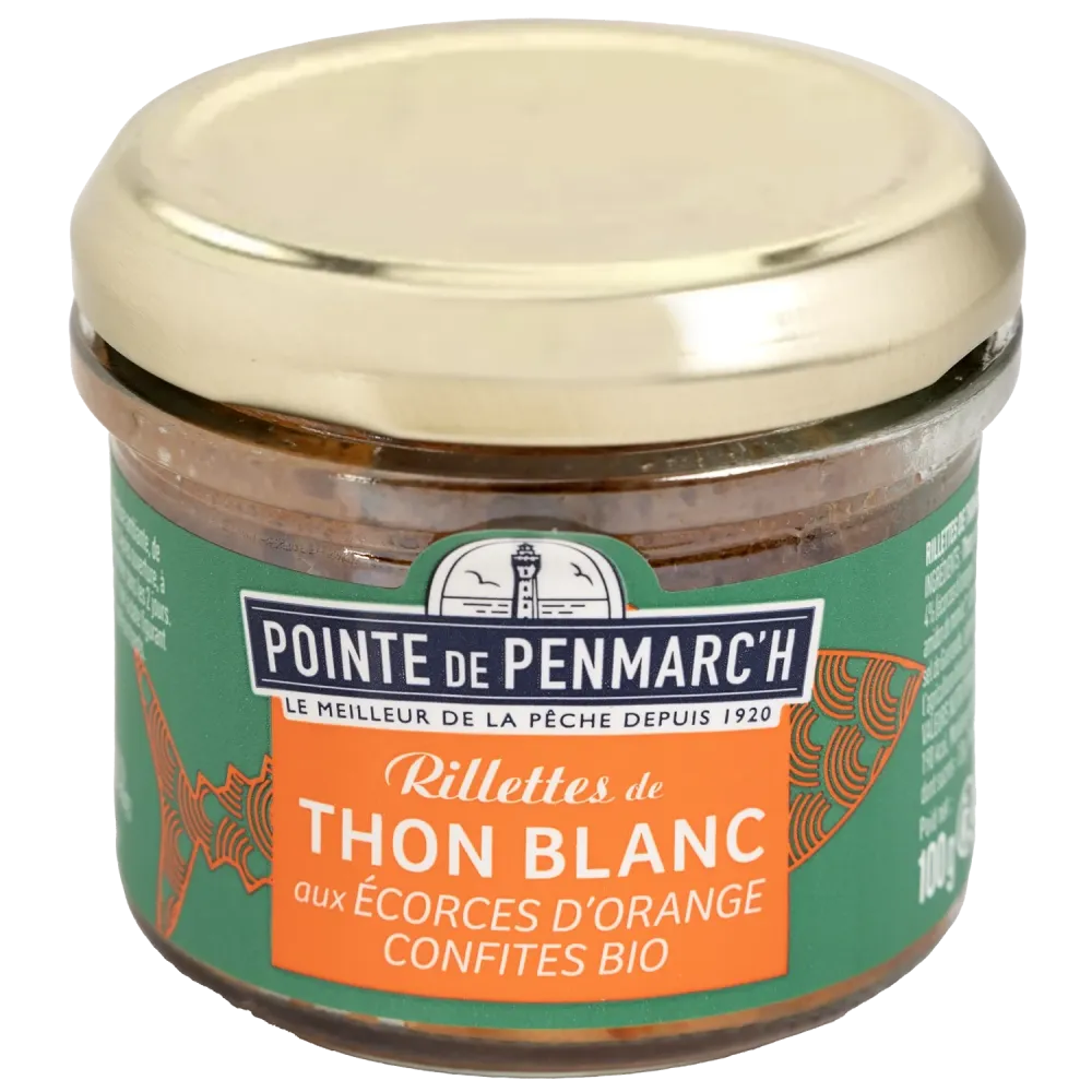 Rillettes de thon blanc germon aux écorces d'orange confites BIO