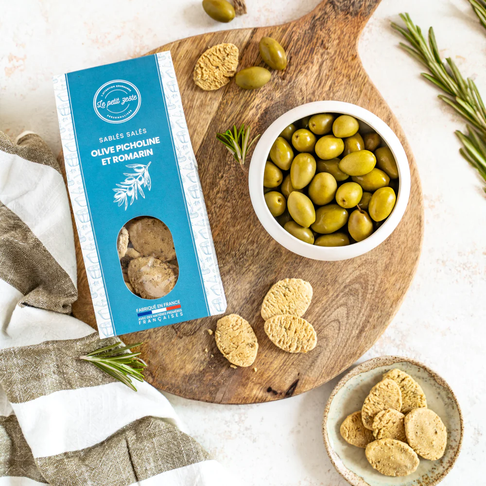 Sablés salés - Olive Picholine et romarin
