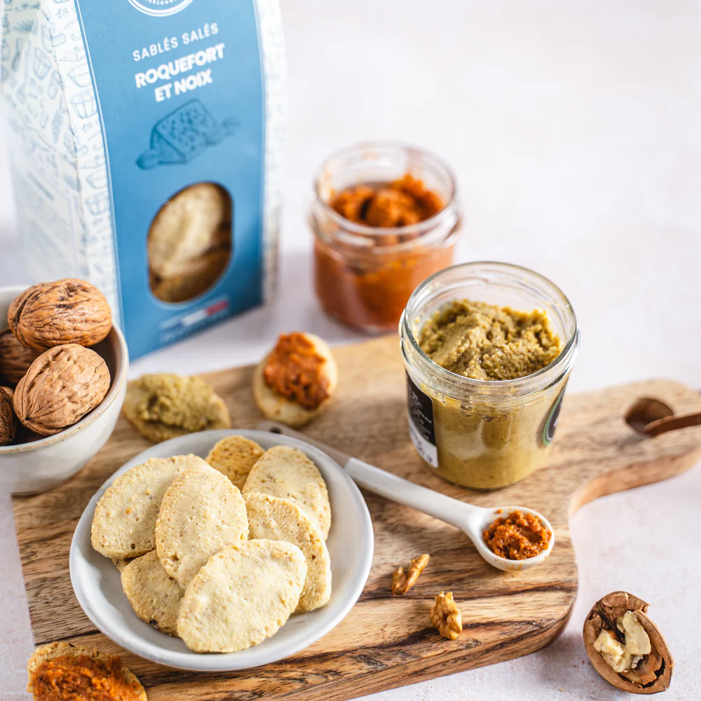 Sablés Roquefort AOP et noix