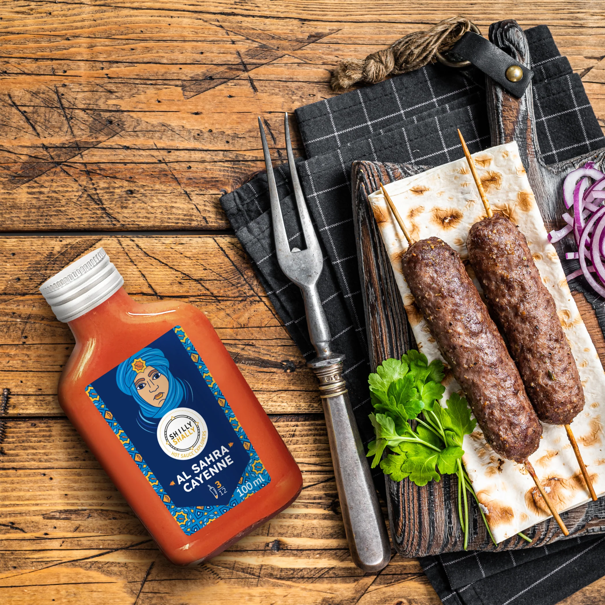 Sauce pimentée Al-Ṣahrā’ Cayenne - Force 3/12 - 100 ml