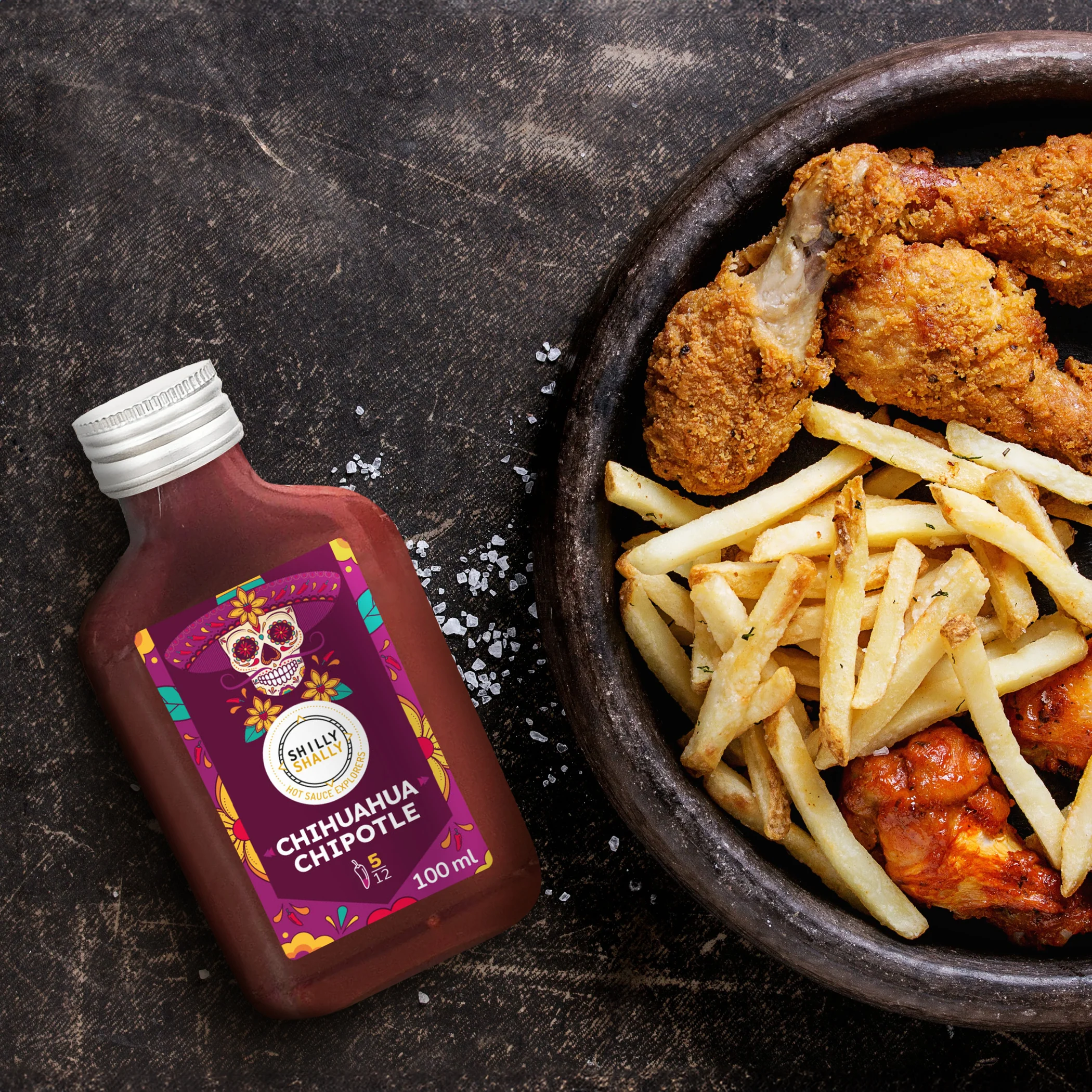Sauce pimentée Chihuahua Chipotle - Force 5/12 - 100 ml