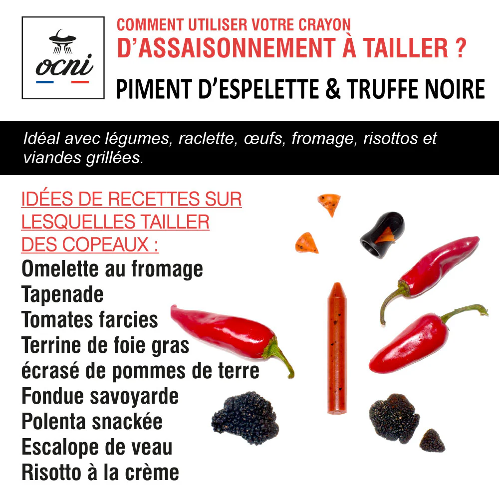 Crayon Bio d'assaisonnement au Piment d'Espelette & Truffe noire