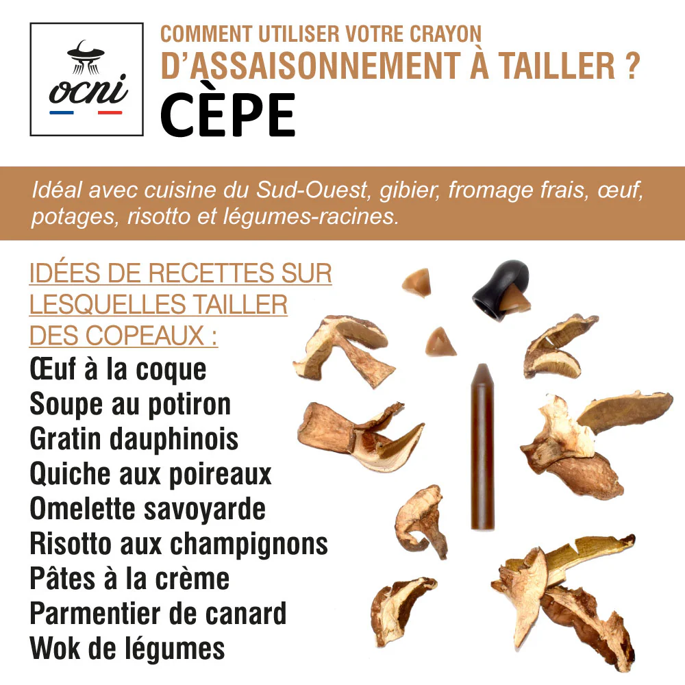 Crayon Bio d'assaisonnement aux Cèpes