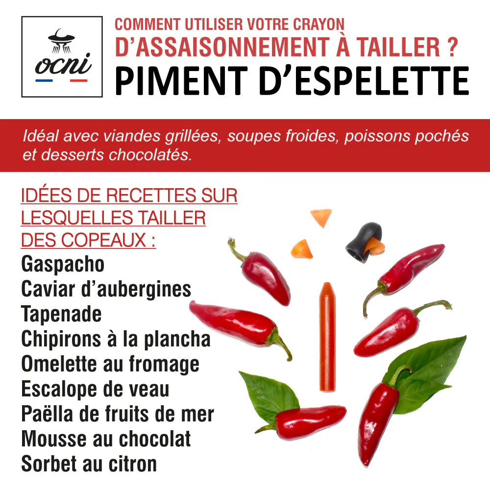 Crayon Bio d'assaisonnement au Piment d'Espelette