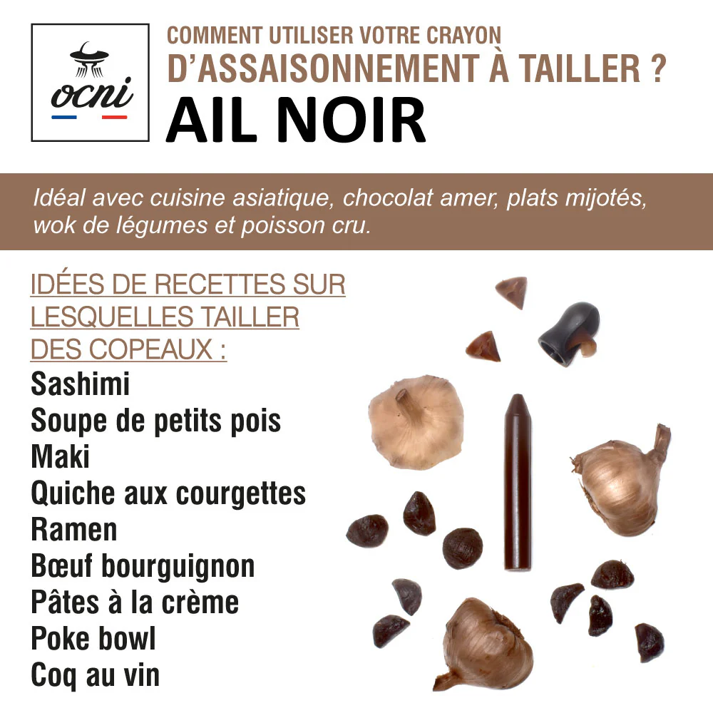 Crayon Bio d'assaisonnement à l'Ail Noir