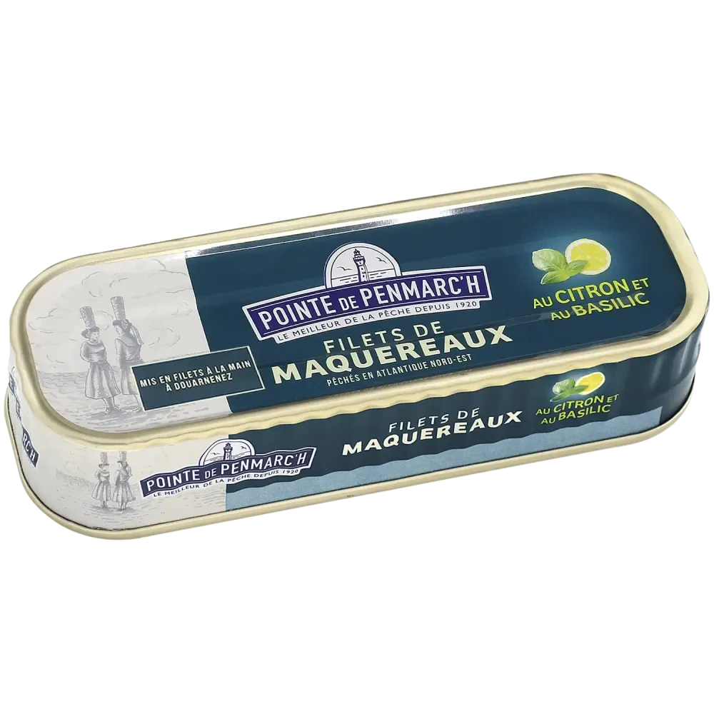 Filets de maquereaux sans huile marinés au citron et au basilic