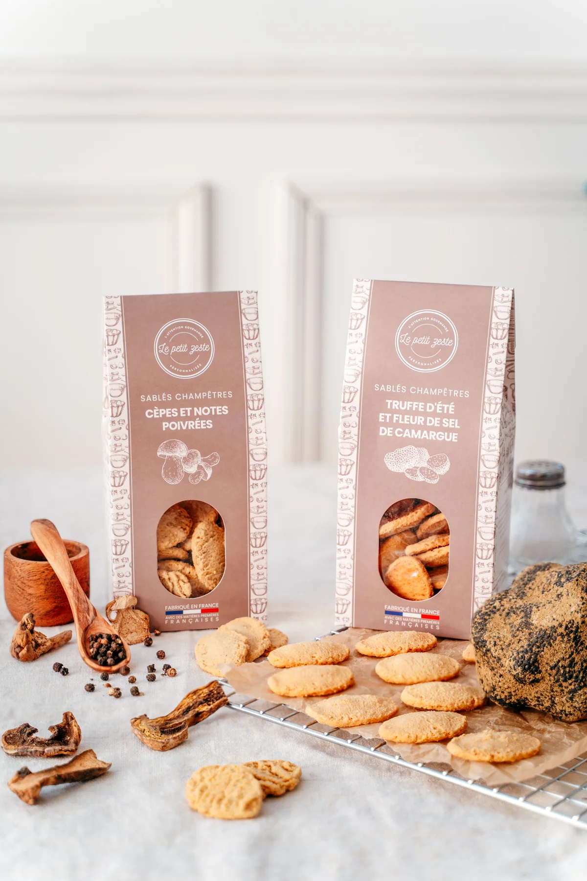 Sablés Cèpes et notes poivrées